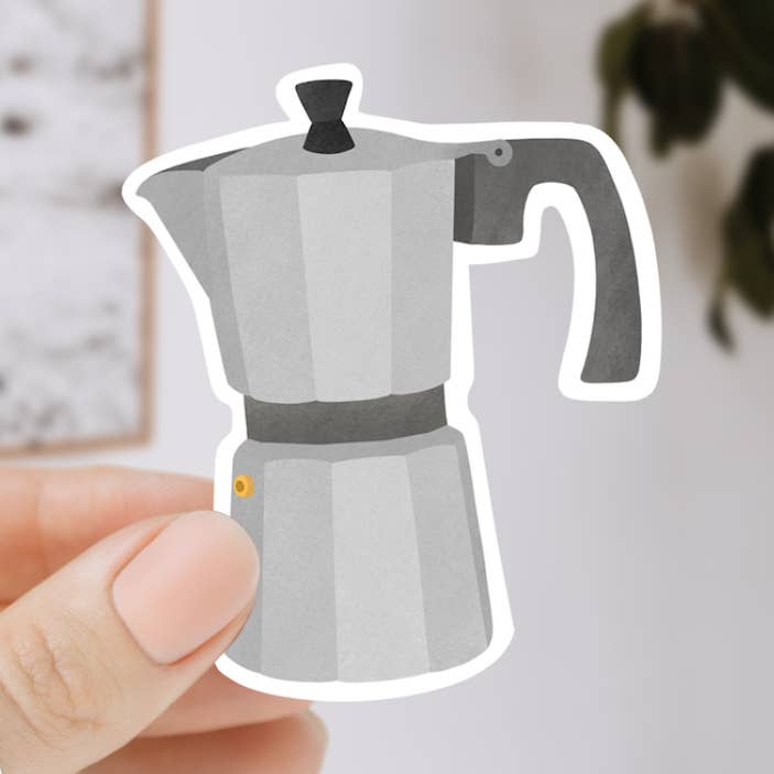 French Press Coffee Sticker - Coffee Maker Vinyl Decal for wholesale by Tilda&Theo