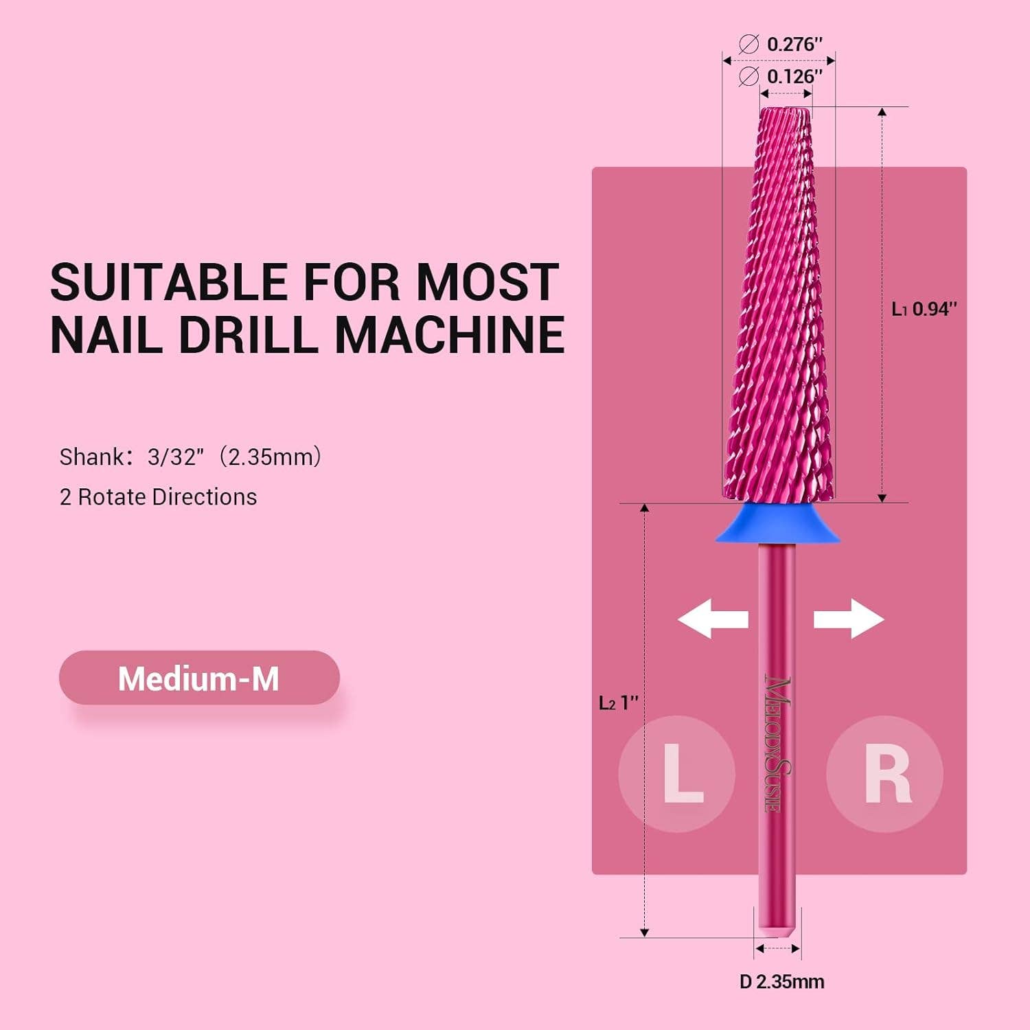 MELODYSUSIE – wholesale Nailcare set – Super Long 5 in 1 Nail Drill Bit3