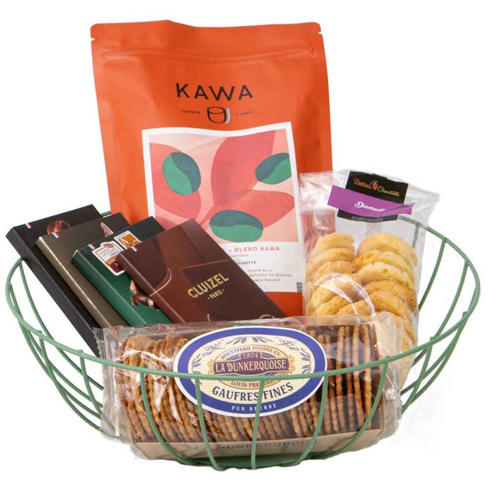 Deffrennes - Wholesale Basket - Sauvage round green metal basket 30x11cm1