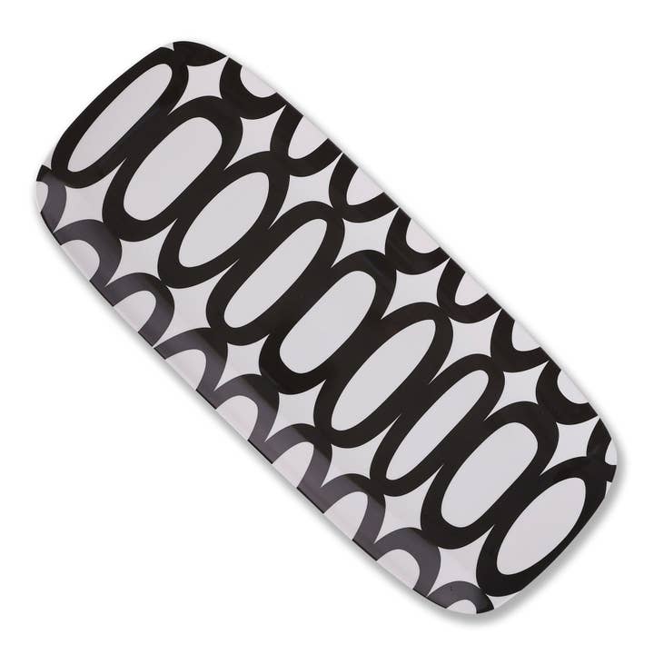 Black & White 19" Rectangular Platter for wholesale by French Bull