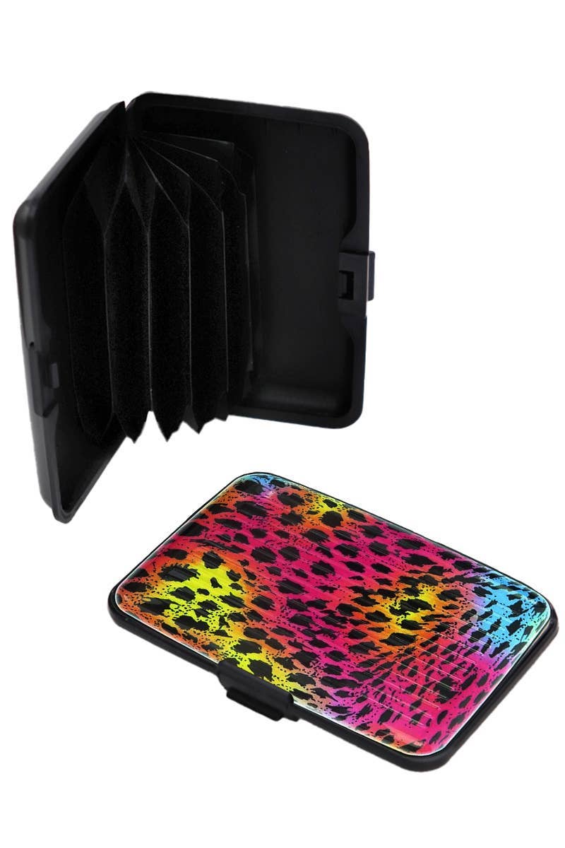 ASSORTED Exotic Leopard Glossed Card Safe Caddy Case for wholesale on Faire3
