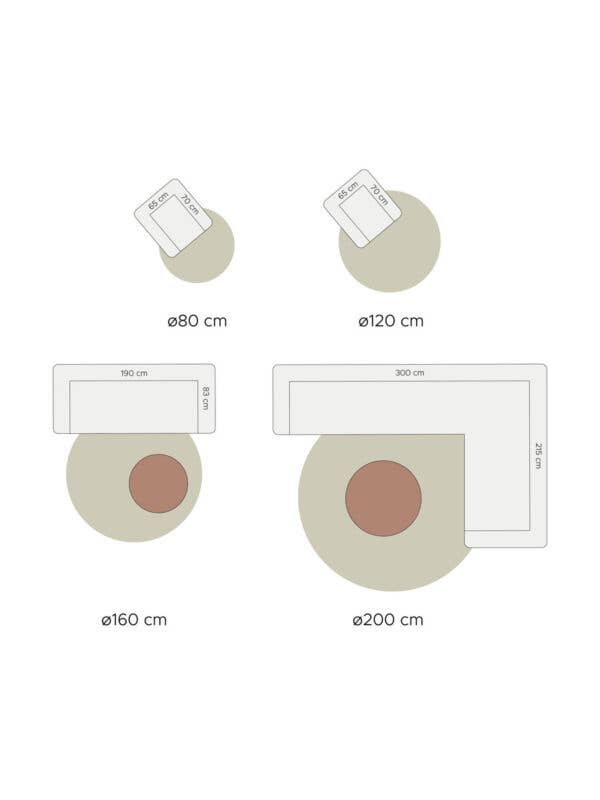 Home67 – wholesale Area rug – Velluto Beige Rug — Round ø160 cm1