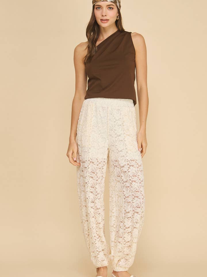 ISP1413LACE Aladdin Lace Pants for wholesale by If She Loves