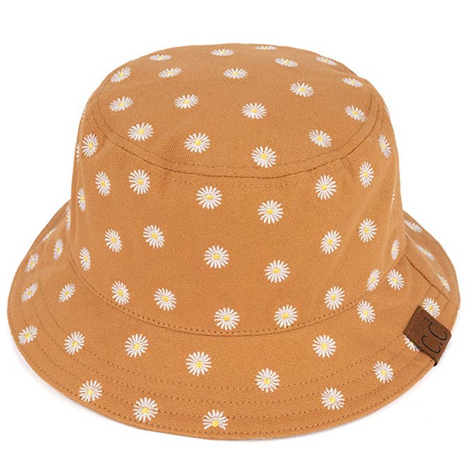 Hana - Wholesale Bucket Hat - Women's - C.C Daisy Embroidered Cotton Canvas Bucket Hat10