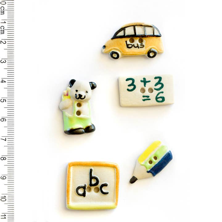 L158 Back to School Buttons for wholesale by Incomparable Buttons