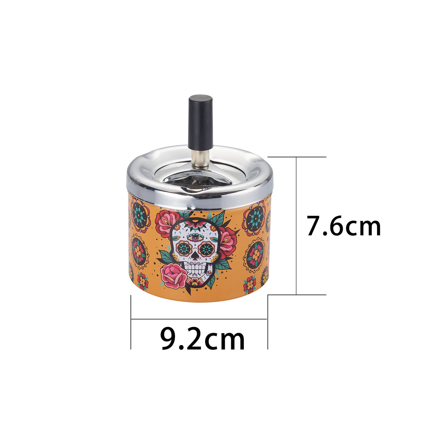 Champ by Polyflame – Großhandel Aschenbecher – Totenkopf-Aschenbecher mit Druckmechanismus4