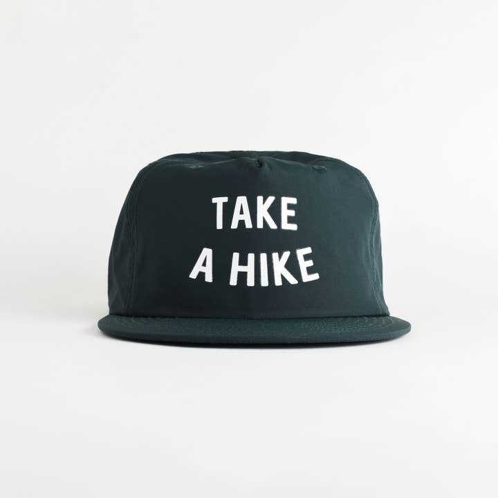 Endless August Supply Co. - Wholesale Flat Brim Cap - Unisex - Take A Hike Recycled Nylon Quick Dry Hat - pine green