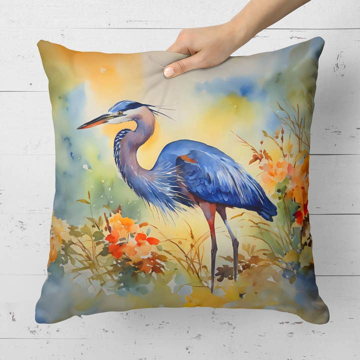 Coussin Blue Heron 18x18 DAC2846 pour la vente par Caroline's Treasures