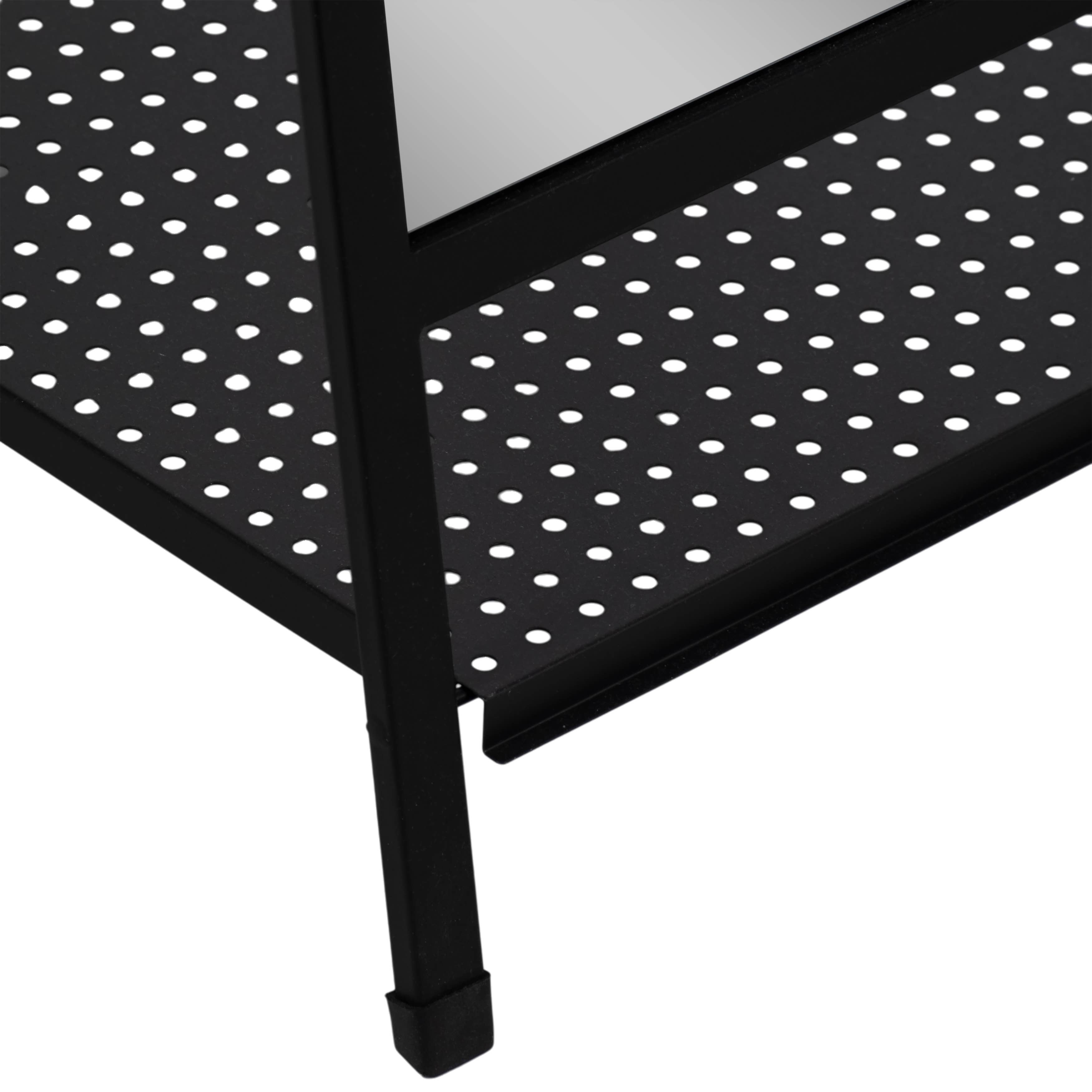 Sagebrook Home - Wholesale Floor Mirror - Floor Mirror - Black Metal Freestanding with Shelf, 63 in.8