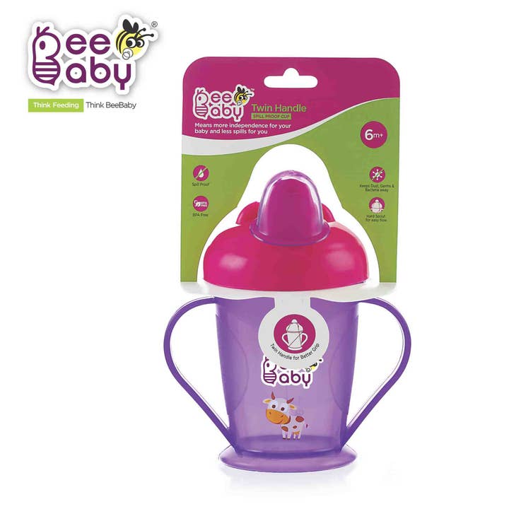 Beebaby - Wholesale Drinking Glass/Cup - Kids & Baby - Beebaby Twin Handle Sipper Double Colour 180ml / 6oz.15