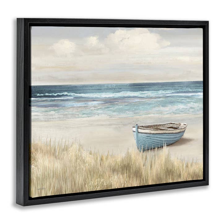Stupell Industries - Wholesale Wall sign - Boat on Grassy Shore - Framed Wall Art18
