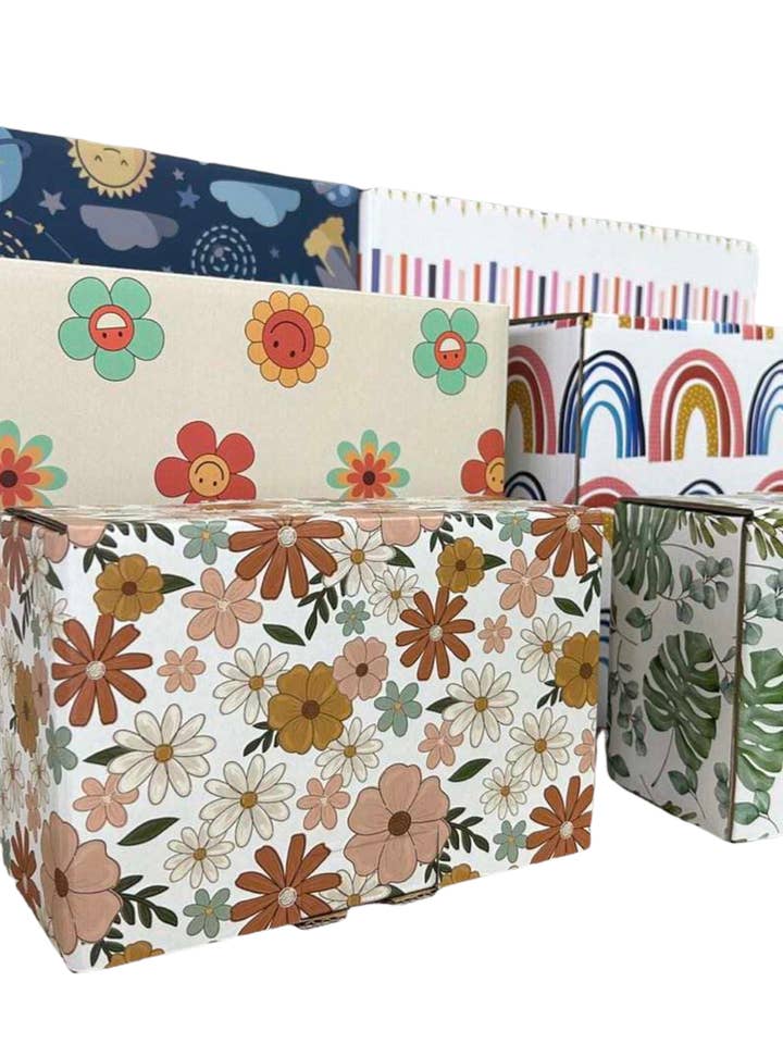 6 Piece Bundle Pack, Decorative Shipping / Gift Boxes for wholesale by Crate Collectives