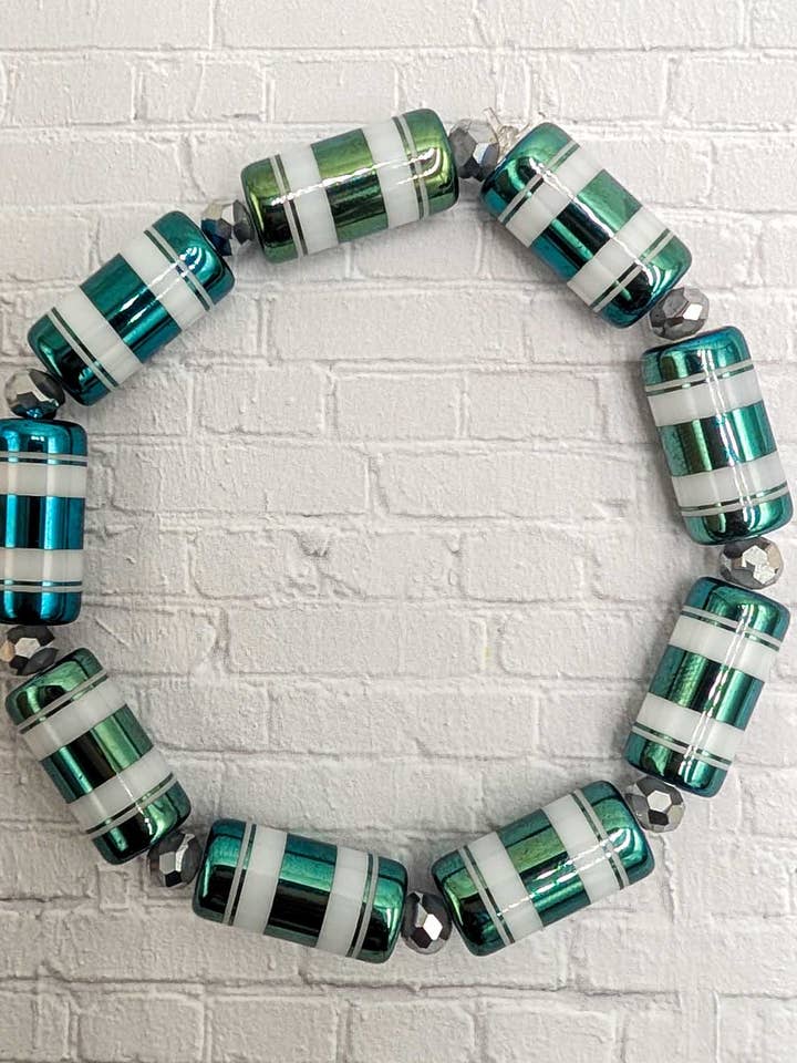Afrikanske Perlearmbånd | Strækarmbånd med Turkise Glasperler for engroshandel hos Afrikan Authentix