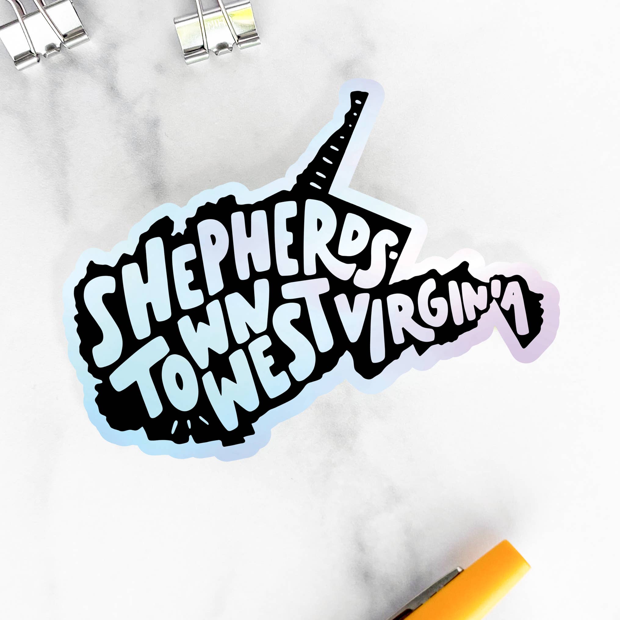 Billie Claire Illustration (Handmade) - Wholesale Sticker - Custom City-Specific Holographic Stickers4