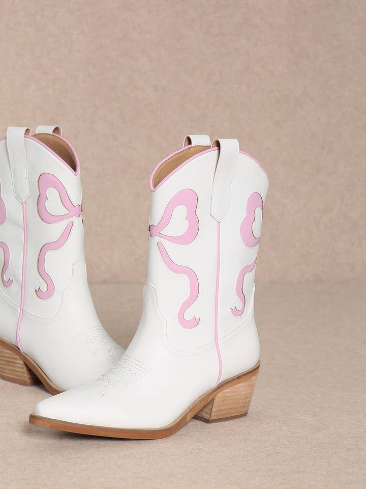 CCOCCI - Wholesale Booties - Women's - MIRIAM RIBBON CUT OUT DESIGN COQUETTE BOOTIES