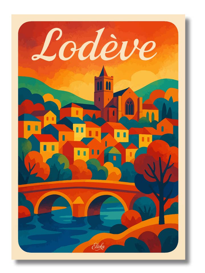 Lodève poster for wholesale by ELIOKA
