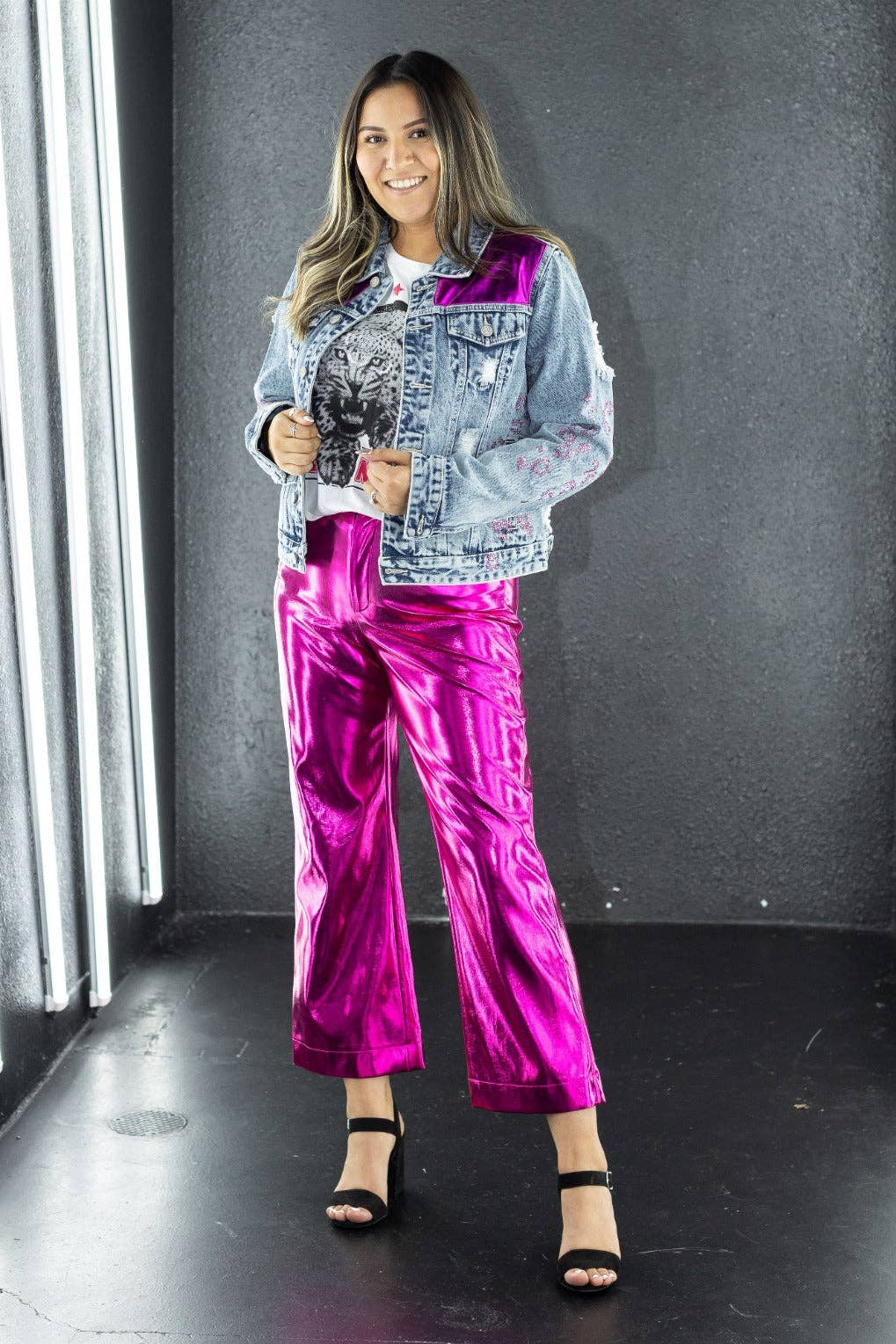 Pink Rhinestone Rodeo Cowgirl Jacket for wholesale on Faire5