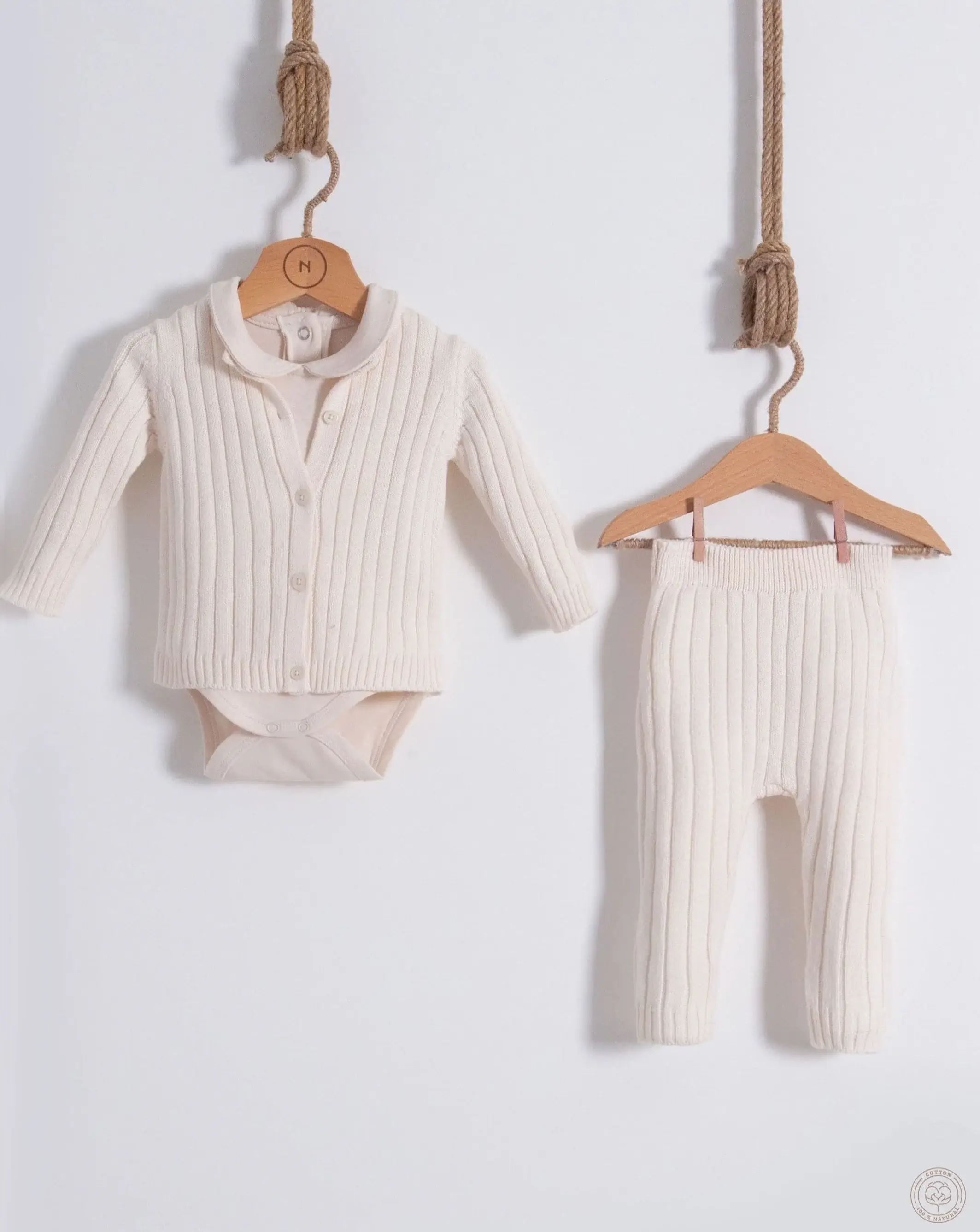Nipperland – wholesale Clothing set – Baby – 3-Piece Baby Boy Knit Set – Fine Knit Cotton2