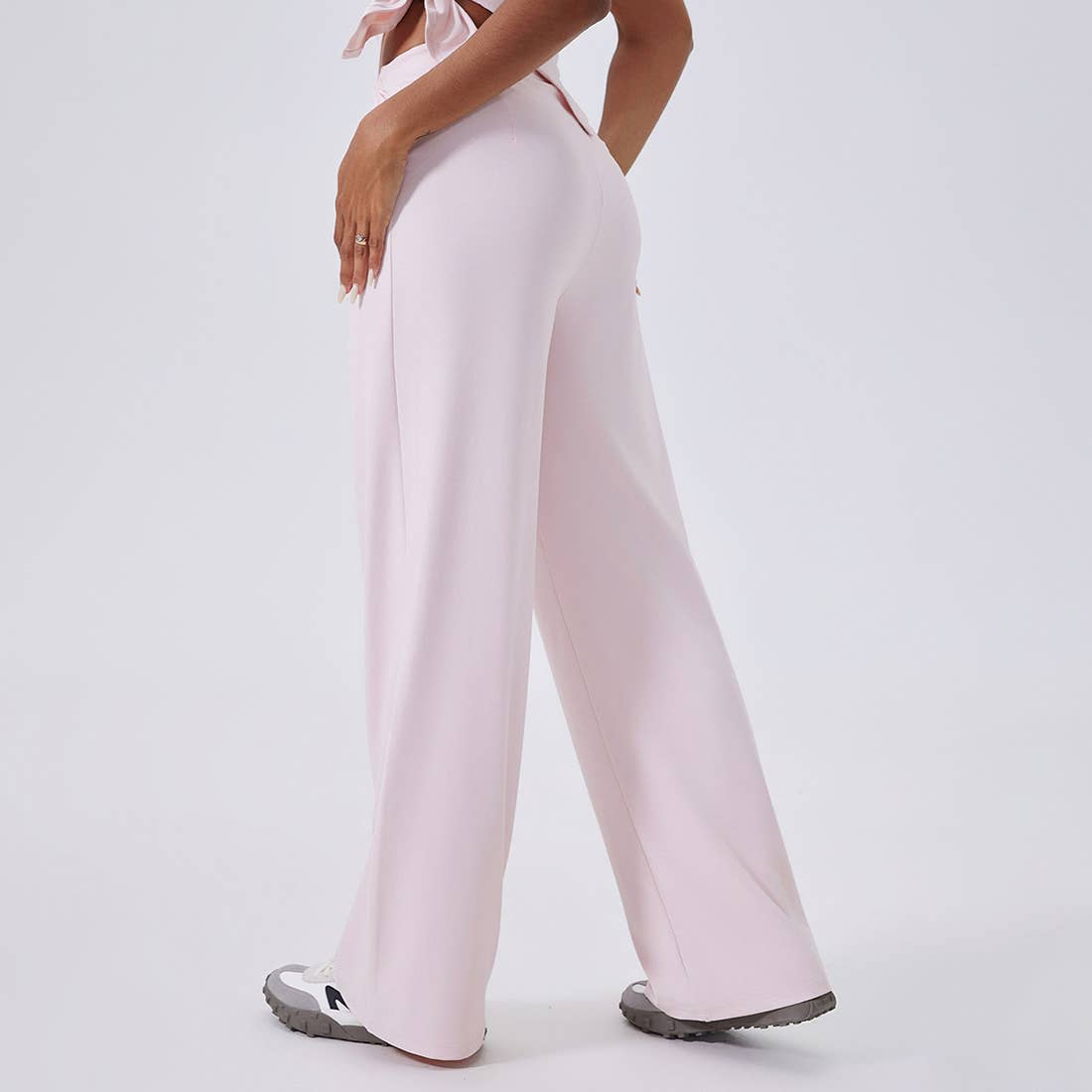 Sodalemon - Wholesale Athletic Pants - Women's - Women High-Waist Relaxed-Fit Drawstring Yoga Lounge Pants11