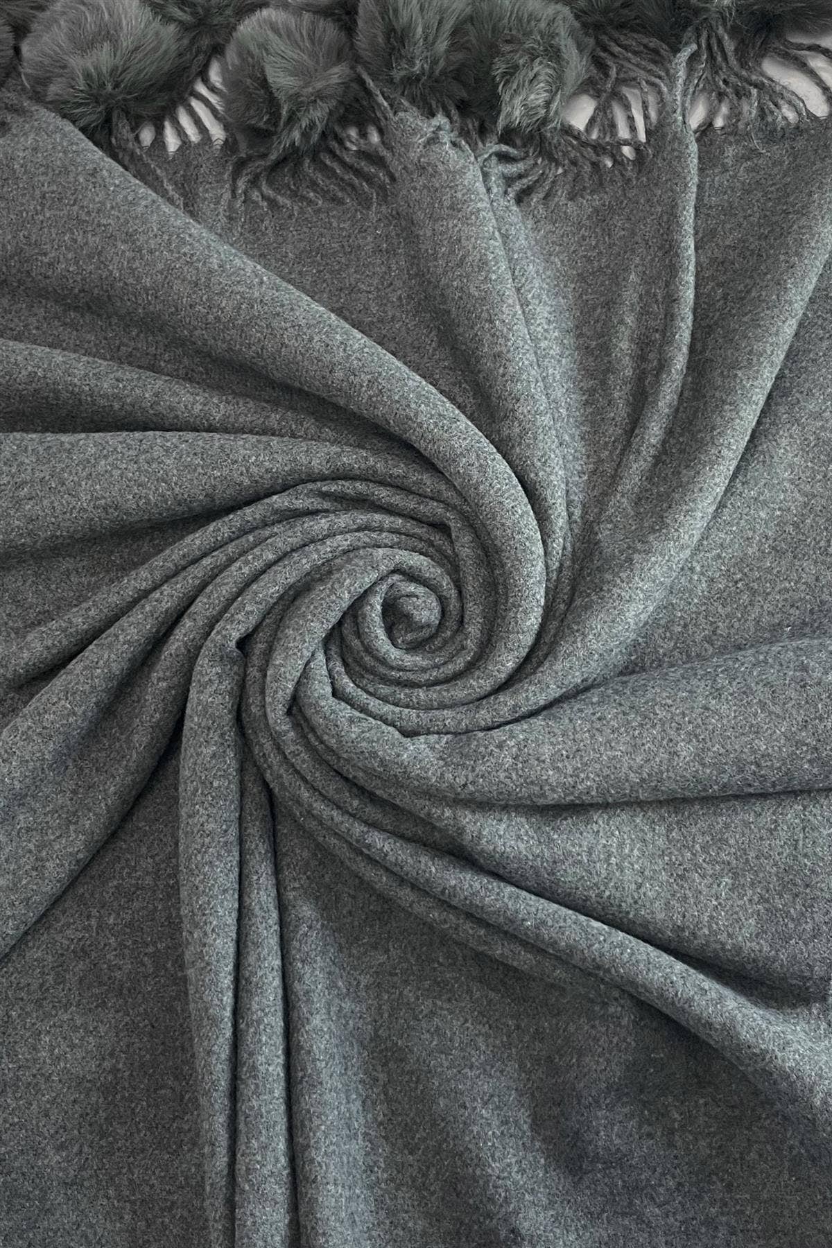 Fashion Scarf World – wholesale Scarf – Women's – Plain Wool Pom Pom Scarf16