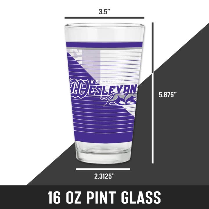 Rico Industries - Wholesale Beer Glass/Mug - NCAA Kentucky Wesleyan Panthers 16 oz Pint Glass5