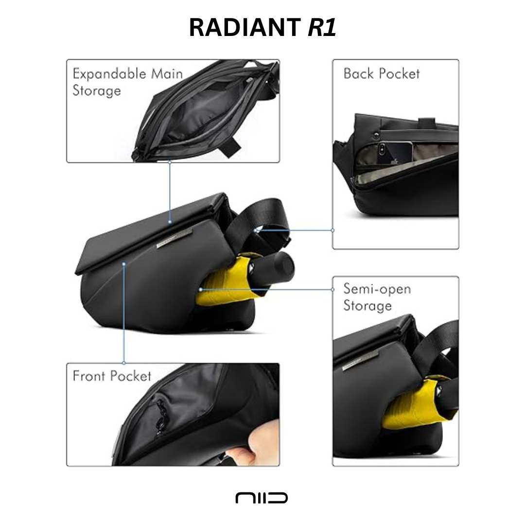 NIID - Wholesale Crossbodytas - Heren - NIID R1 draagtas voor in de stad9