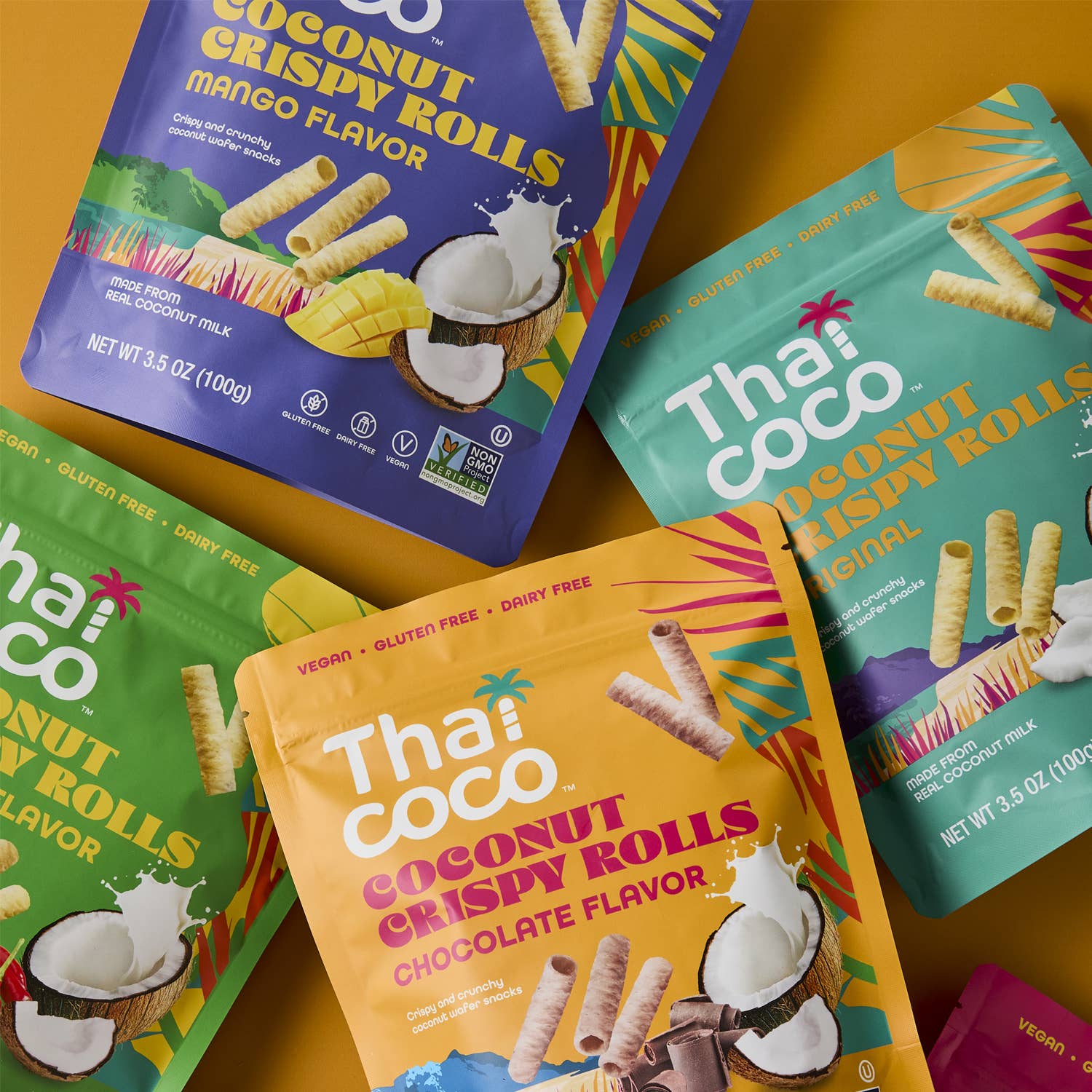 Thai Coco - Wholesale Cookie - Chocolate Coconut Crispy Rolls - 3.5 oz 5