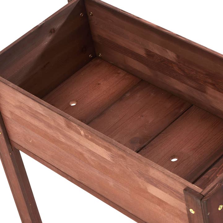 39F Inc. - Wholesale Planter Box - 31" Raised Garden Bed with Legs, Brown/Grey27