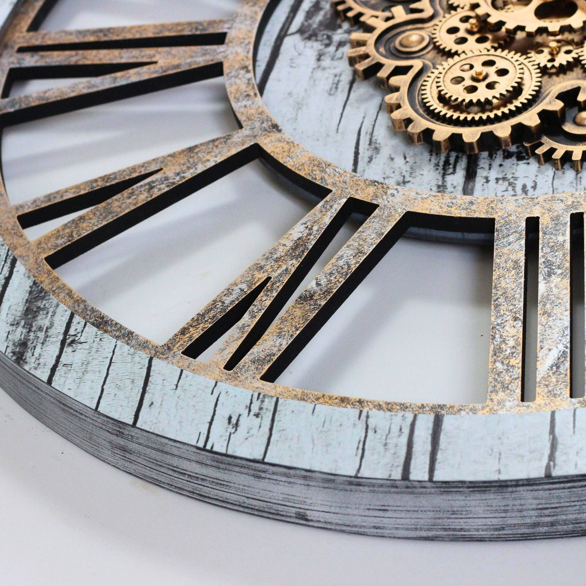 The Gears Clock - Wholesale Wall Clock - AMERICA LINE WALL CLOCK 36 INCH GREY & WHITE7