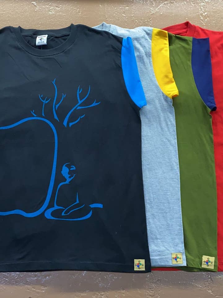 Meditating Buddha Tee Shirt – Full Sleeve – Prepack of 5 for wholesale by Katmandu Trading Co.