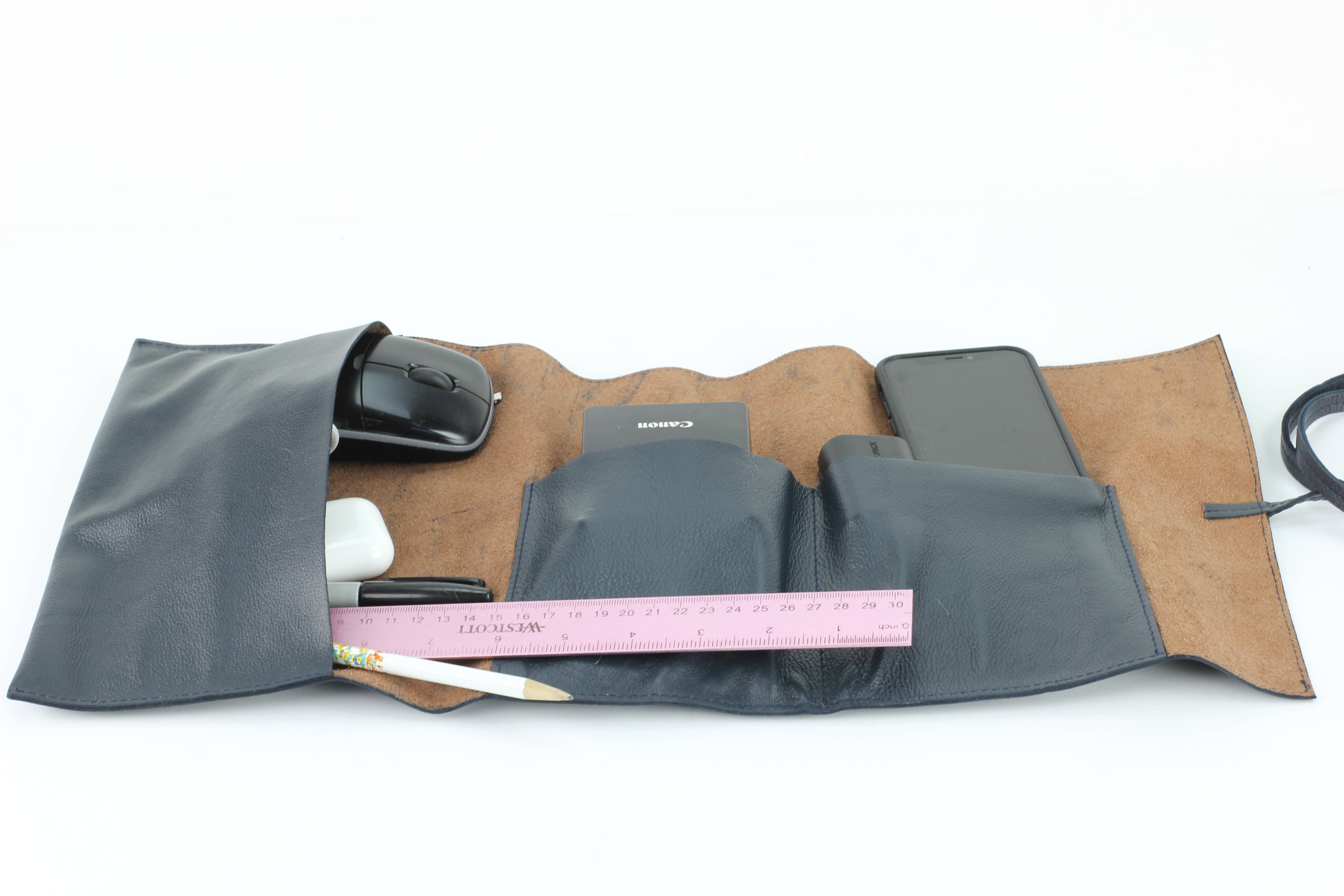 Leather Impressions Inc - Wholesale Cord Holder - Leather Roll up Cord Keeper Wrap Around Tech Case9