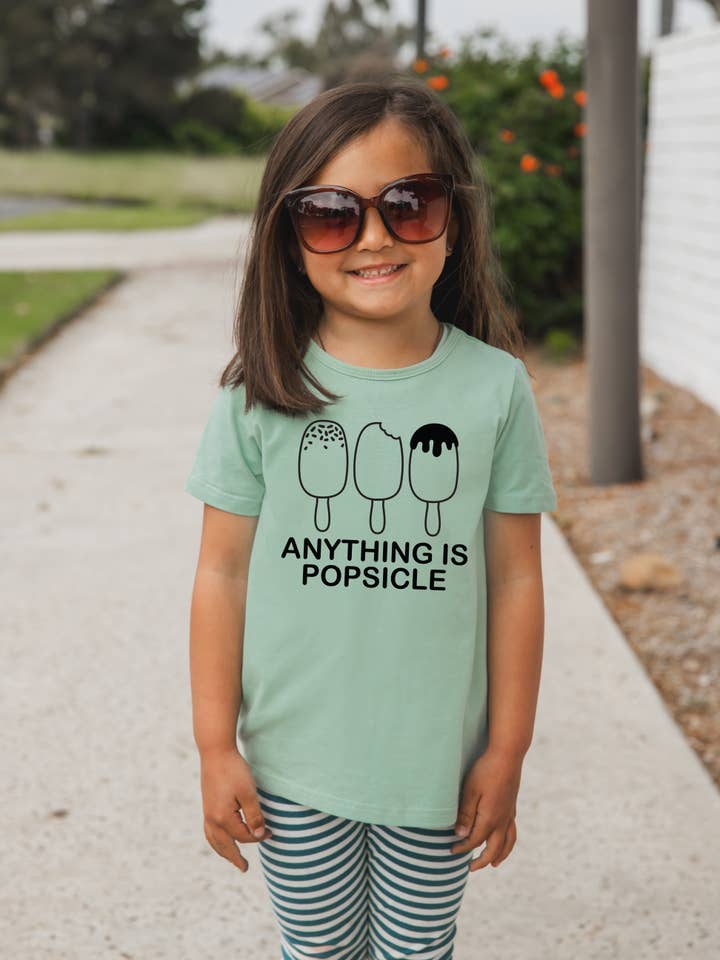 Tickled Teal - Wholesale Screen-printed t-shirt – Kids - Anything is Popsicle Kids Graphic Tee3