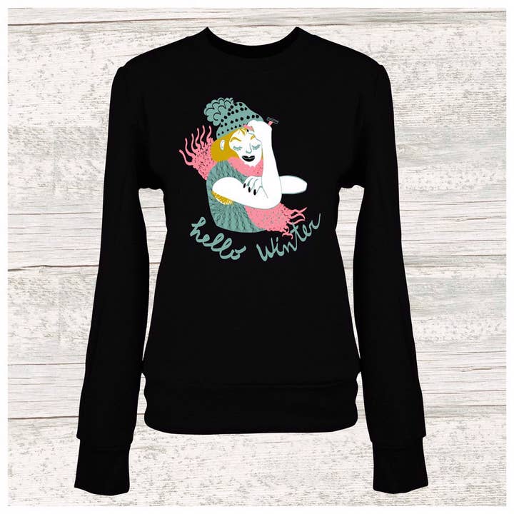 Hello Winter Felpa Girocollo Donna per la vendita all'ingrosso da parte di Collecteeve