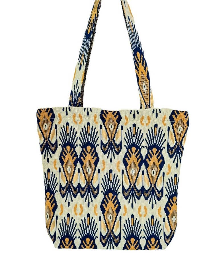 Cosbai - Atlas Print strikket skuldertaske - Rummelig & Vintage for engroshandel hos Funkyrel® Atzbranding Limited