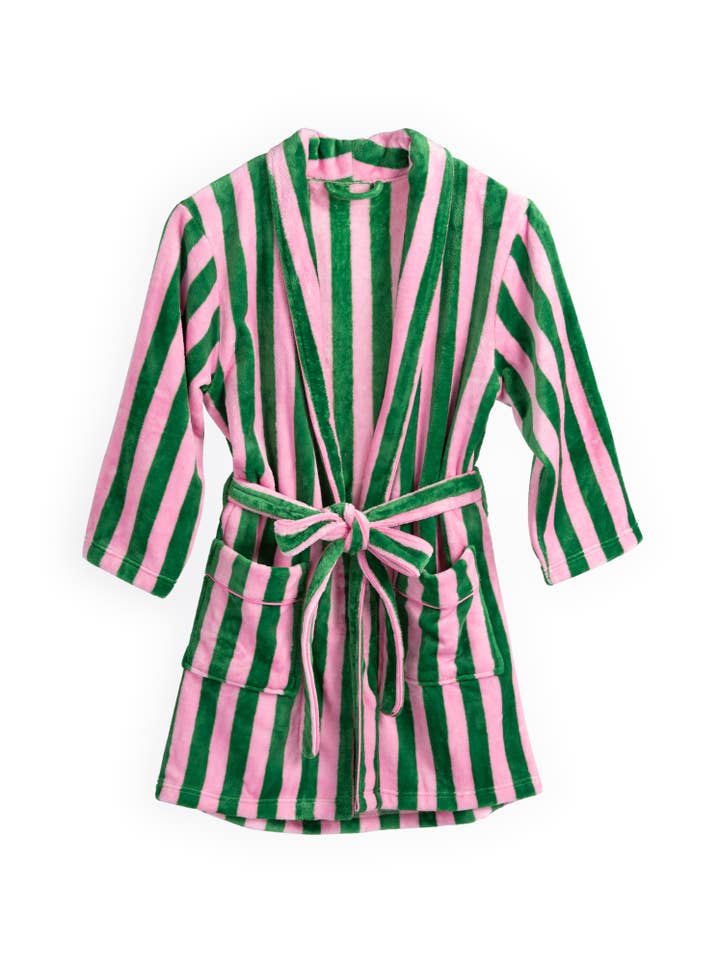 Shiraleah - Wholesale Robe - Women's - ASSORTED SET OF 2 FELICITY STRIPE ROBES, GREEN