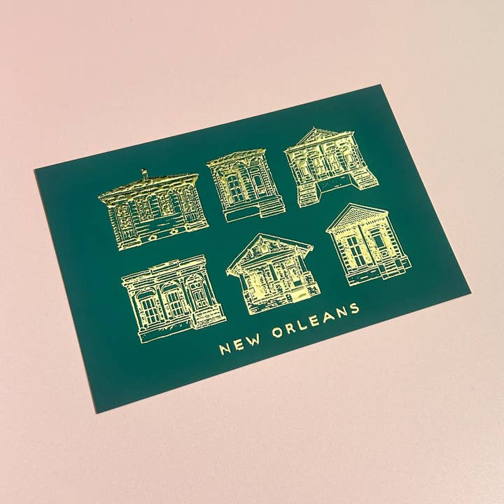 New Orleans Hjem Guldfolie Postkort for engroshandel hos Statement Goods