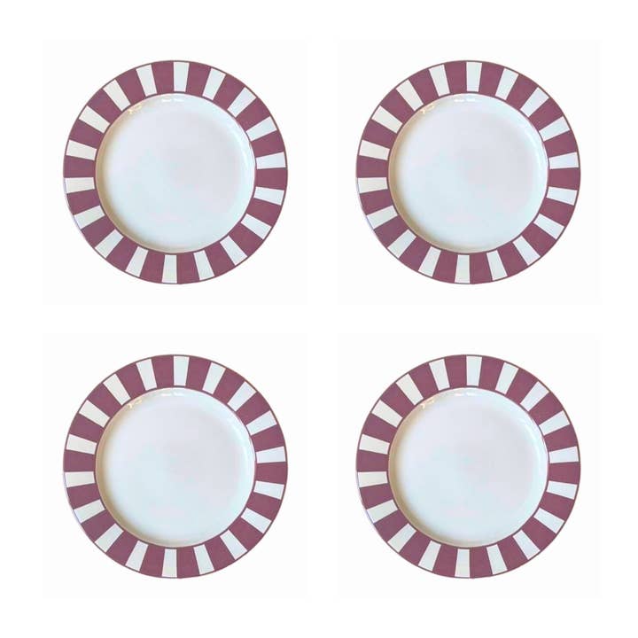 Essentials Röd-Vit Tallrik Dessert för wholesale av The Lino
