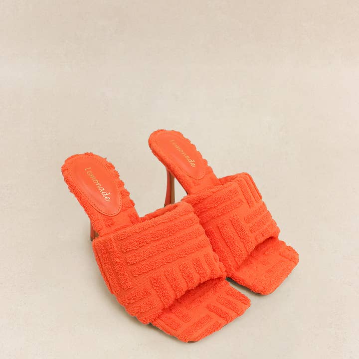 GOURMET – mule med tekstureret stof og stilet hæl for engroshandel hos Lemonade Shoes