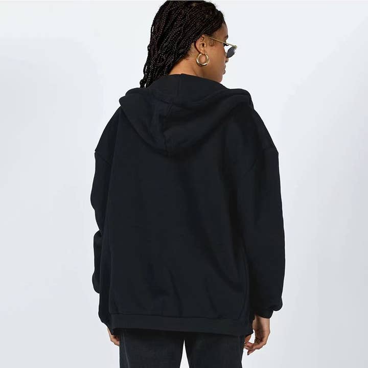 HIDDENBRAND - Wholesale Hoodie - Women's - Zip up oversized hoodie1