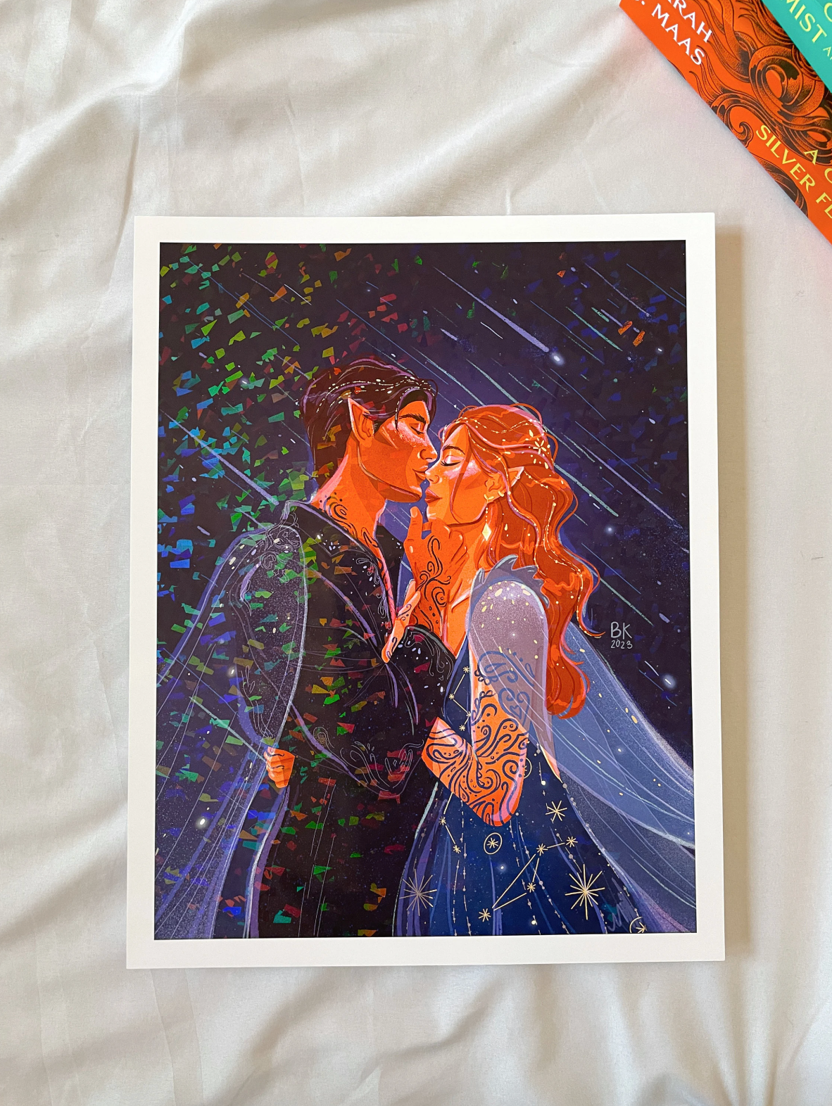 Brittany Keller Art - Wholesale Art Print - Feyre & Rhysand Holographic print1