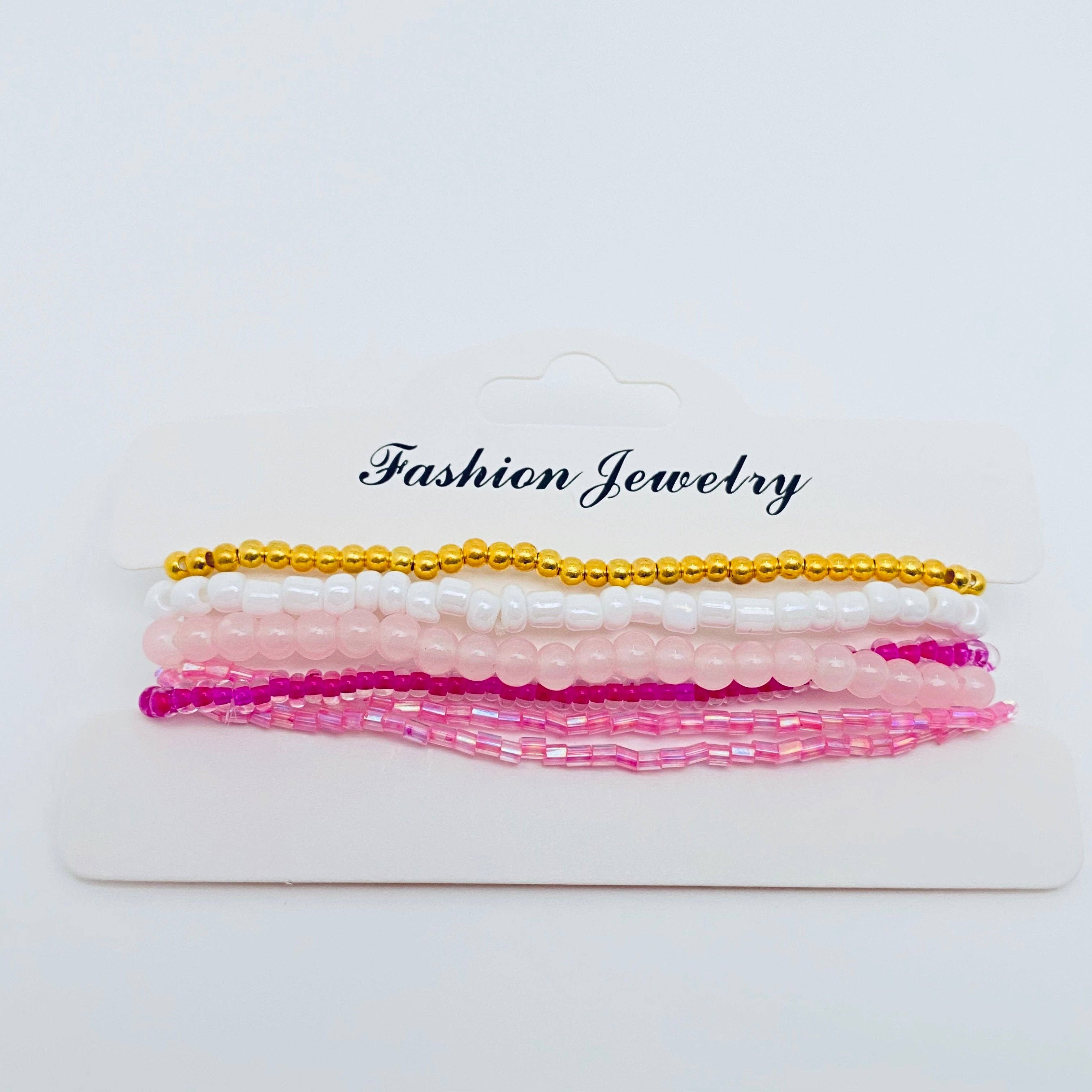 Mio Queena - Wholesale Jewelry Set - Multi Pieces Set Bohemia Hand-woven Rice Beads Bracelet3