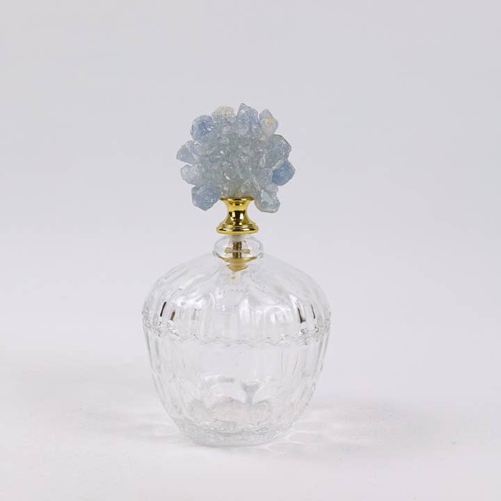 PIETRA DI CASA - Wholesale Decoratief doosje - Glazen Doos POPI - Blauwe Celestien| Geschenk| Moederdag| Decoratie