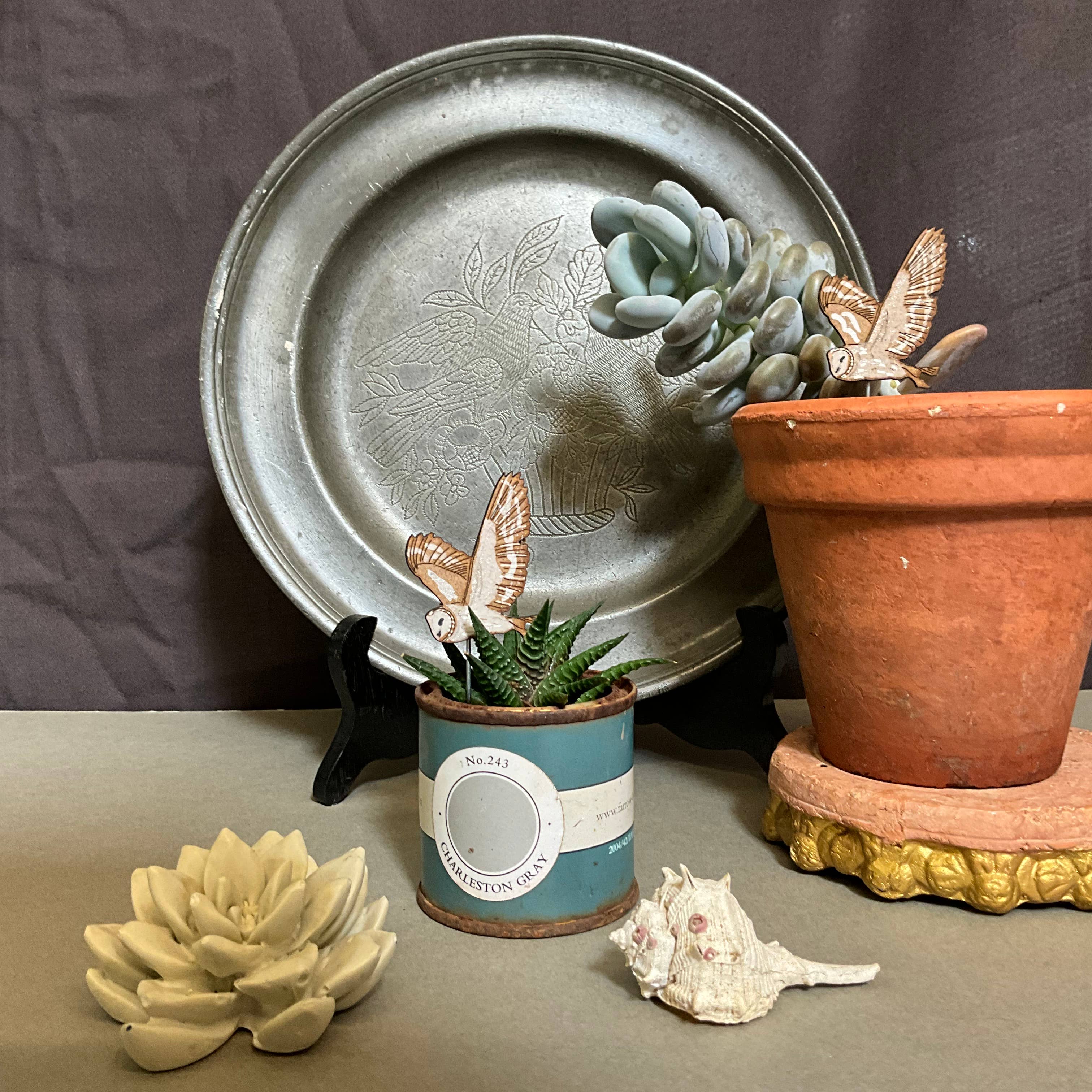 Lily Faith - Vente Piquets de jardin/pelouse - Pot à fleurs Barn Owl Companions2