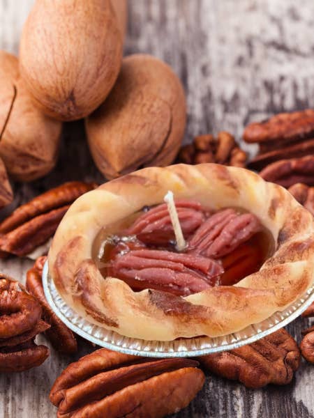 Vela de cera de gel y soja con aroma a pastel de pecan con 2 mechas para venta al por mayor de Unique luxury candle bar