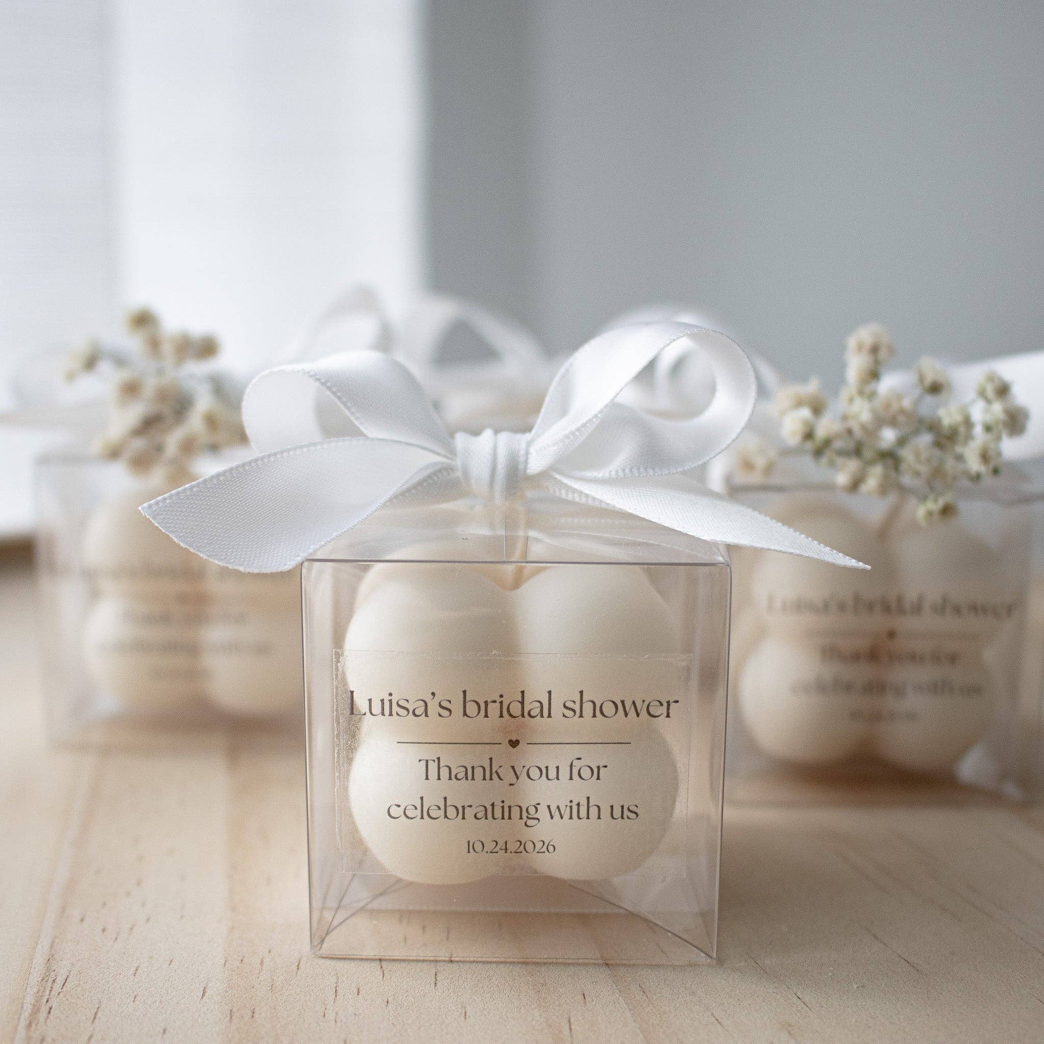 Glowing Harmony Candle Co - Wholesale Party Favor - Personalized Candle Wedding Favors, Bubble Candle Party Favors1