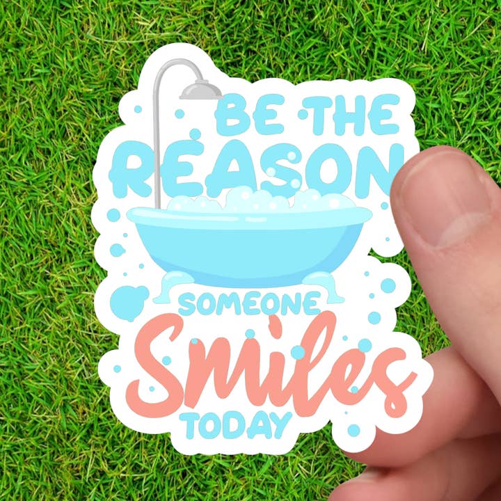 Sé la razón por la que alguien sonríe hoy: pegatinas para fabricantes de jabón para venta al por mayor de Dancing Dolphin Crafts