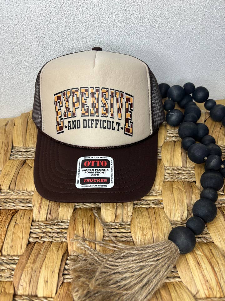 Expensive and Difficult Trucker Hat for wholesale by Pink August
