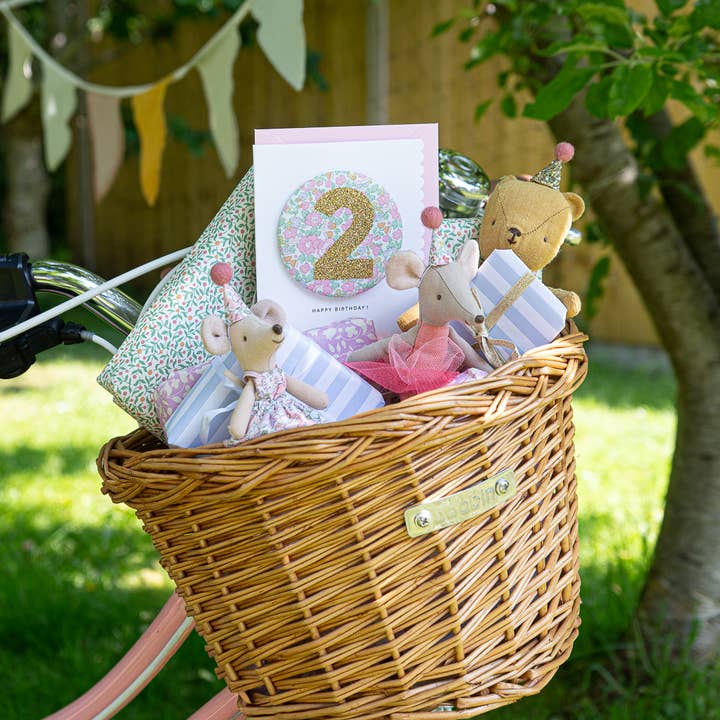 The Charming Press - Vente Cartes d'anniversaire - Badge d'anniversaire Âge 2 - Tissu Liberty Betsy Ann1