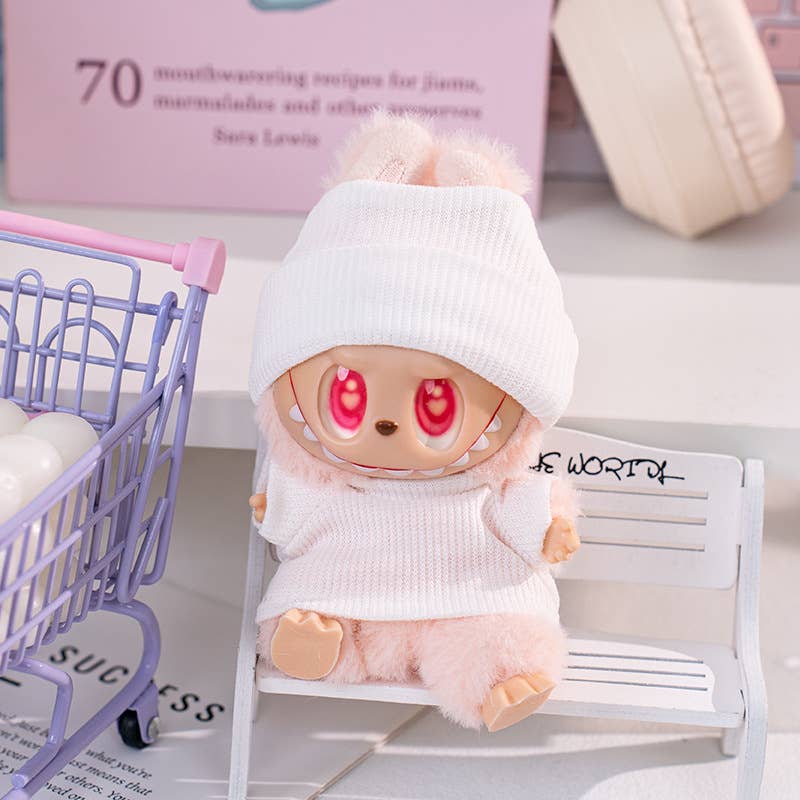 Little Trendy - Wholesale Doll Clothing - Kids - Blank shirts & knitted caps 2pcs set doll clothes0