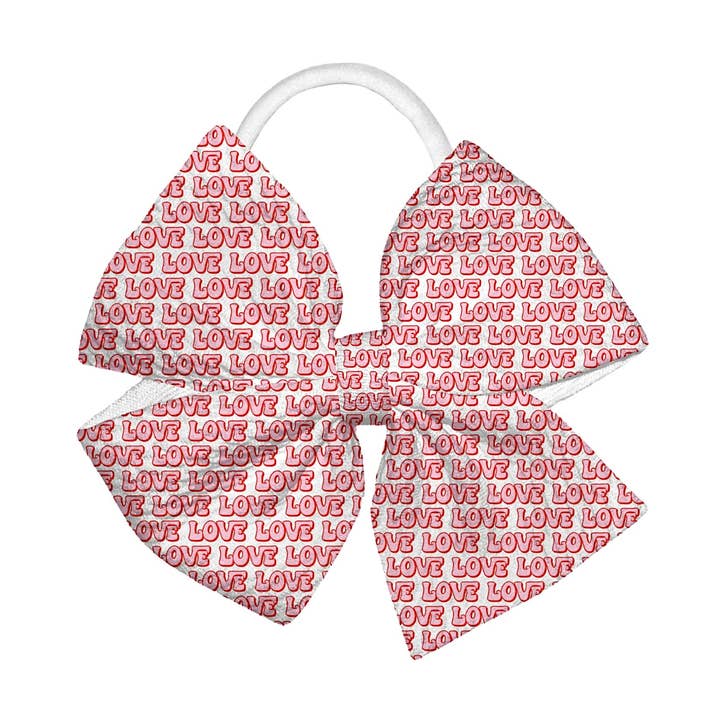 L-O-V-E Pinwheel Nylon Headband for wholesale by Happy Day Bowtique